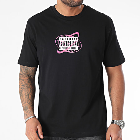 Parental Advisory - Camiseta Oversize Large Nuevo Rosa Negro