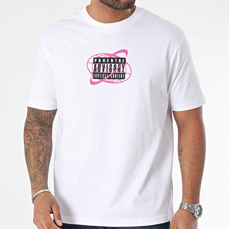 Parental Advisory - Tee Shirt Oversize Large New Pink White