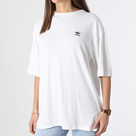Adidas Originals - Camiseta Trébol Mujer IR8064 Blanca