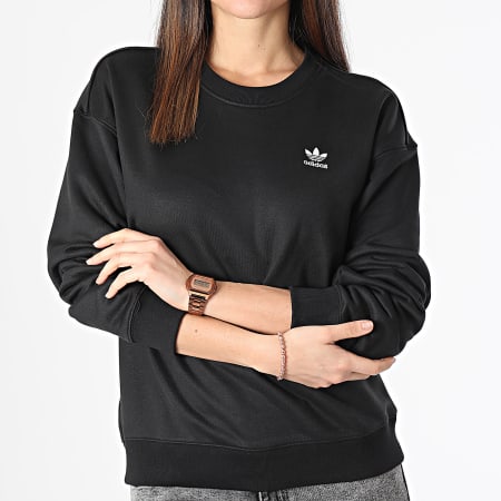 Adidas Originals - Felpa a girocollo Trefoil da donna IU2410 Nero