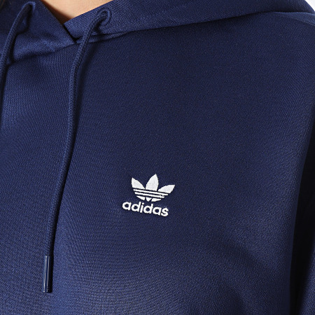 Adidas Originals - Felpa con cappuccio Trefoil da donna IP0584 blu navy