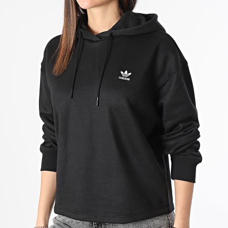 Adidas Originals - Sudadera con capucha Trefoil de mujer IU2421 Negro