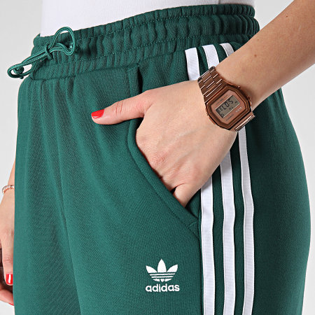 Adidas Originals - IR8090 Pantalones de chándal con banda para mujer Verde oscuro