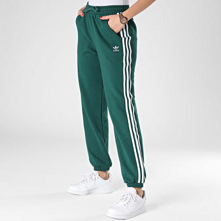 Adidas Originals - IR8090 Pantaloni da jogging a fascia da donna Verde scuro