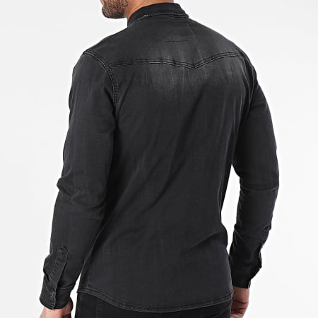 Armita - Camisa vaquera de manga larga JCH908 Negro