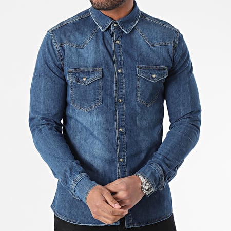 Armita - Camicia di jeans a maniche lunghe JCH908 Blu Denim