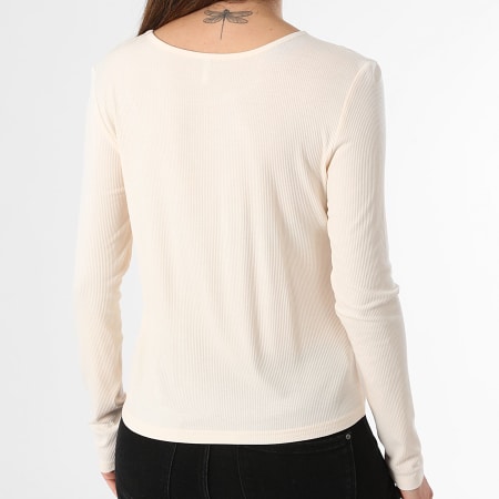 Only - Top Manches Longues Femme Kirsa Beige