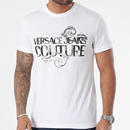 Versace Jeans Couture - 76GAHG00-CJ00G Camiseta blanca Renaissance