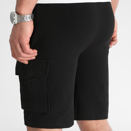 LBO - Pantalones cortos tipo cargo con textura de gofre 3275 Negro