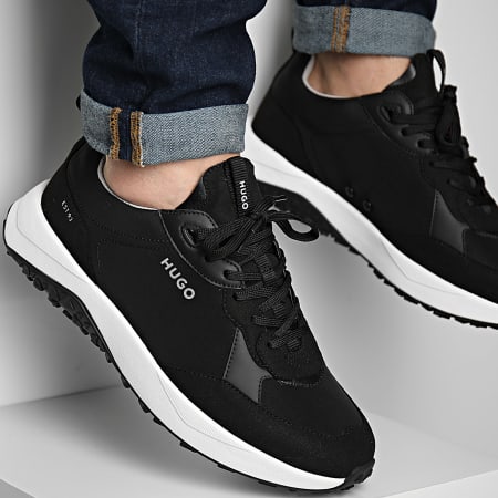 Scarpe Da Ginnastica Uomo HUGO Kane Runner - Nere, Taglia 44 EU, Suola In Gomma, Stile Moderno E Comodo