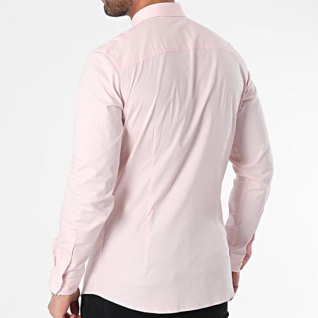 Jack And Jones - Camicia a maniche lunghe super slim rosa Parma