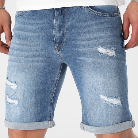 LBO - Pantalones cortos vaqueros con Destroy 3115 Denim Azul Medio