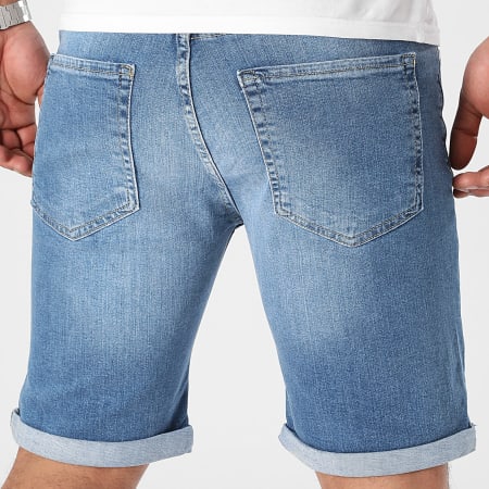 LBO - Pantaloncini Jean con Destroy 3115 Denim Blu Medio