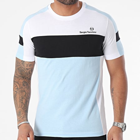 Sergio Tacchini - Libera Tee Shirt 40547 Bianco Azzurro Navy