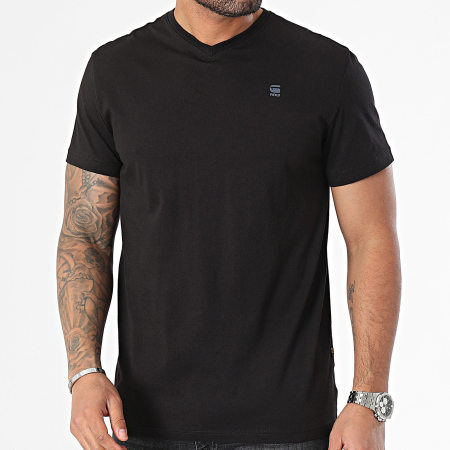 G-Star - Camiseta cuello pico D16412-336 Negro