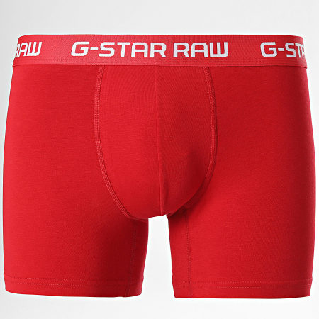 G-Star - Juego De 3 Boxers D05095 Negro Burdeos Rojo