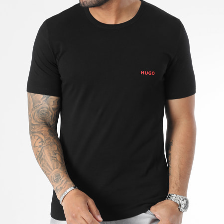 HUGO - Confezione da 3 magliette 50480088 Nero Rosso