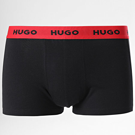 HUGO - Set di 3 boxer 50469766 Nero Rosso Taupe