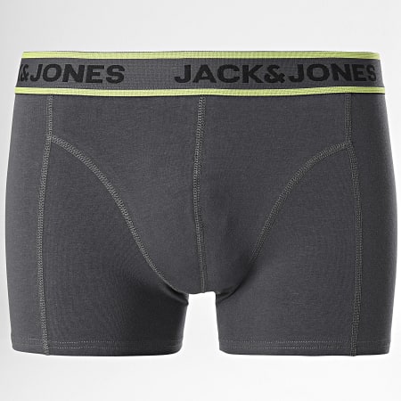 Jack And Jones - Lot De 5 Boxers Speed Solid Gris Noir