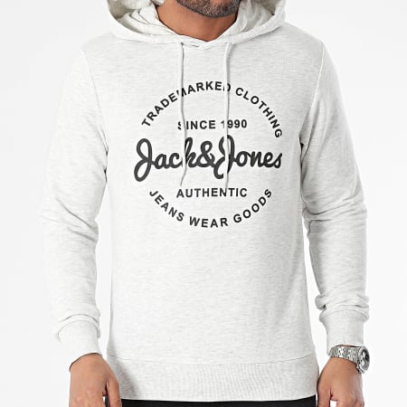 Jack And Jones - Felpa con cappuccio Foresta, grigio scuro