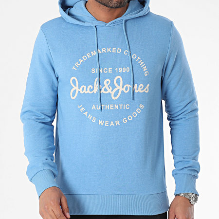 Jack And Jones - Felpa con cappuccio Forest Light Blue