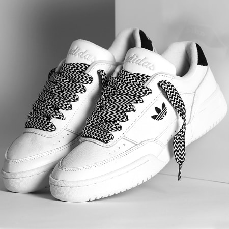 Adidas Originals - Baskets Court Super IE8081 Footwear White Core Black Off White x Superlaced