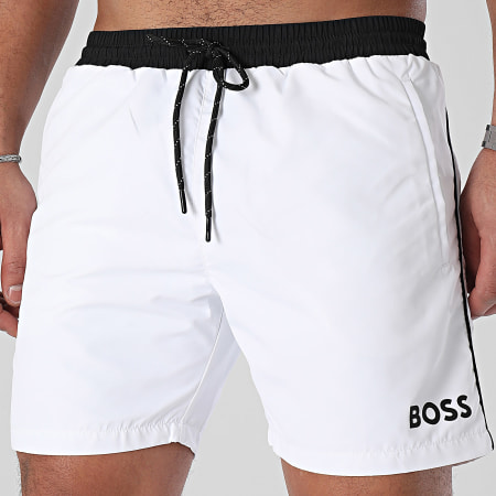 BOSS - Pantaloncini da bagno Strafish 50469302 Bianco