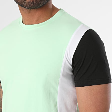 Zayne Paris  - Conjunto de camiseta de rayas verde claro y pantalón corto de jogging