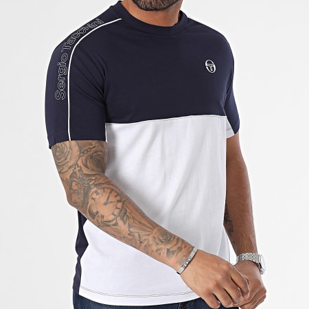 Sergio Tacchini - Camiseta Alettone 40493 Azul Marino Blanca