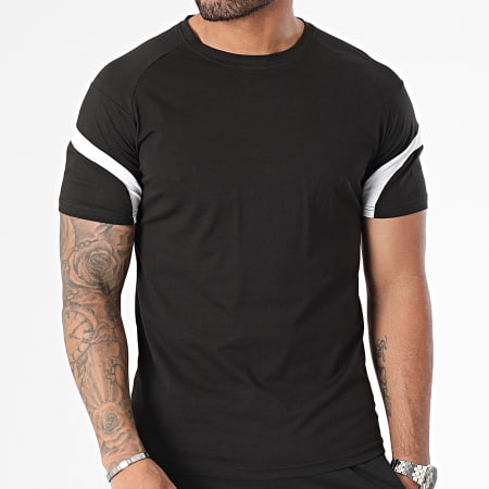 Zayne Paris  - Ensemble Tee Shirt Et Short Jogging Noir