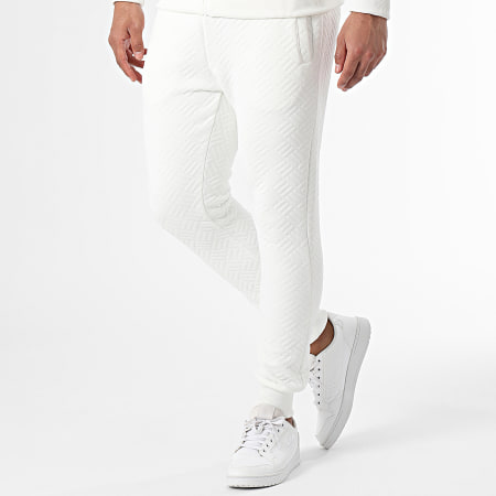 Zayne Paris  - Set di pantaloni da jogging e felpa con zip bianca