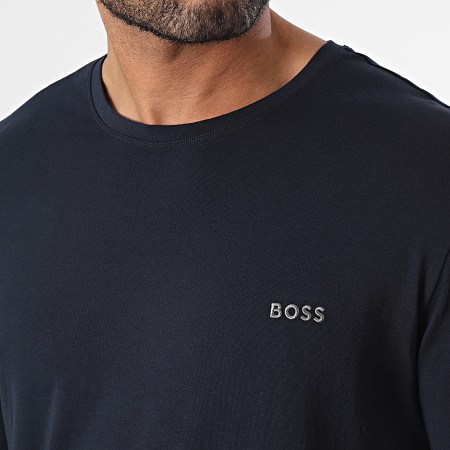 BOSS - Tee Shirt Manches Longues Mix And Match 50515390 Bleu Marine