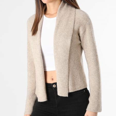 Only - Cardigan Hudson Life Donna Beige Chiné