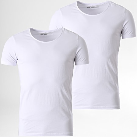 Petrol Industries - Juego De 2 Camisetas Rlycra Slim Camisetas Blanco