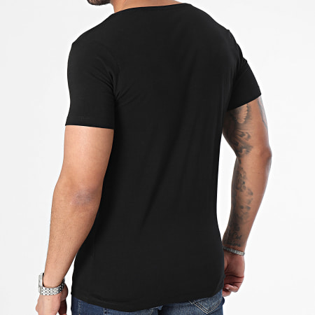 Petrol Industries - Juego De 2 Camisetas Slim Rlycra Negro