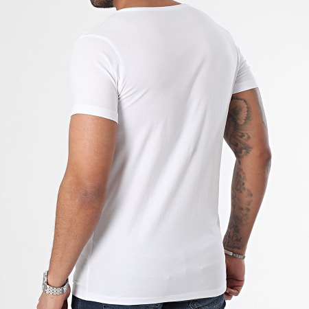 Petrol Industries - Lote De 2 Camisetas Cuello V Slim Vlycra Blanco