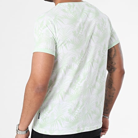 La Maison Blaggio - T-shirt bianca verde chiaro con tasca floreale