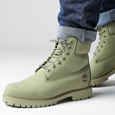 Timberland - Boots 6 Inch Timberland Heritage Lace Up A29FN Light Green Nubuck