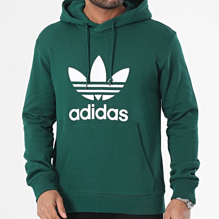 Adidas Originals - Sudadera con capucha Trefoil IM9407 Verde oscuro