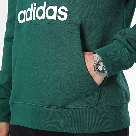 Adidas Originals - Felpa con cappuccio Trefoil IM9407 Verde scuro