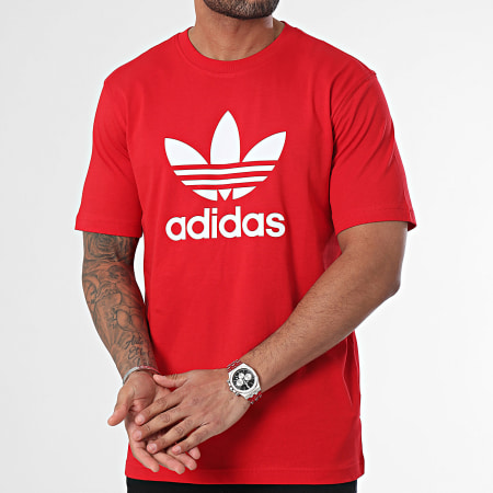 Adidas Originals - Camiseta Trefoil IR8009 Rojo