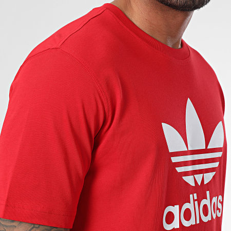 Adidas Originals - Camiseta Trefoil IR8009 Rojo