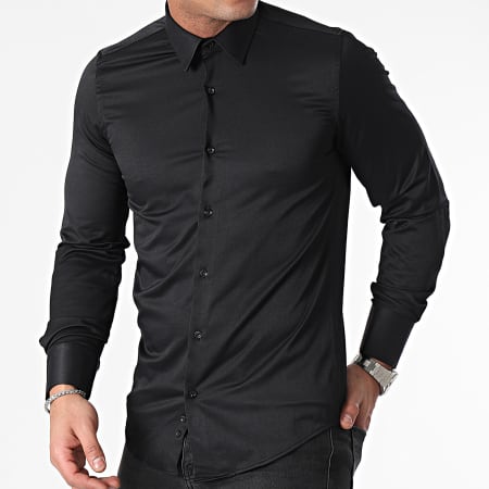Zelys Paris - Camisa negra de manga larga