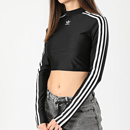 Adidas Originals - Tee Shirt Manches Longues Crop Femme IU2428 Noir