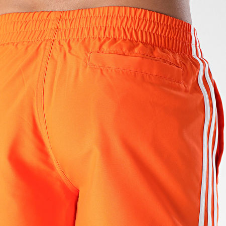 Adidas Originals - Short De Bain A Bandes Originals 3 Stripes IT8657 Orange
