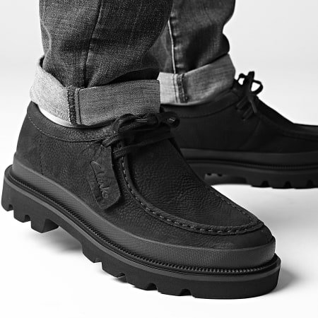 Clarks - Chaussures Badell Seam Black Nubuck