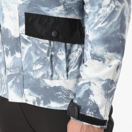 Classic Series - Set giacca e pantaloni cargo con zip e cappuccio bianco e nero