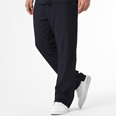 Ikao - Set camicia e pantaloni a maniche lunghe blu navy