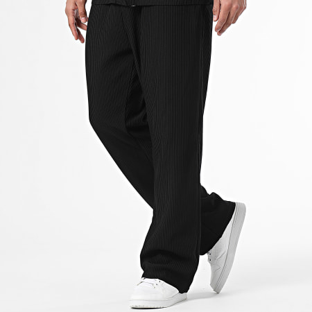 Ikao - Conjunto negro de camisa de manga larga y pantalón