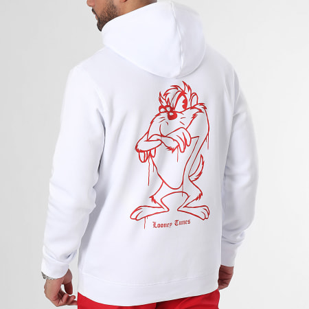 Looney Tunes - Sweat Capuche Angry Taz Blanc Rouge